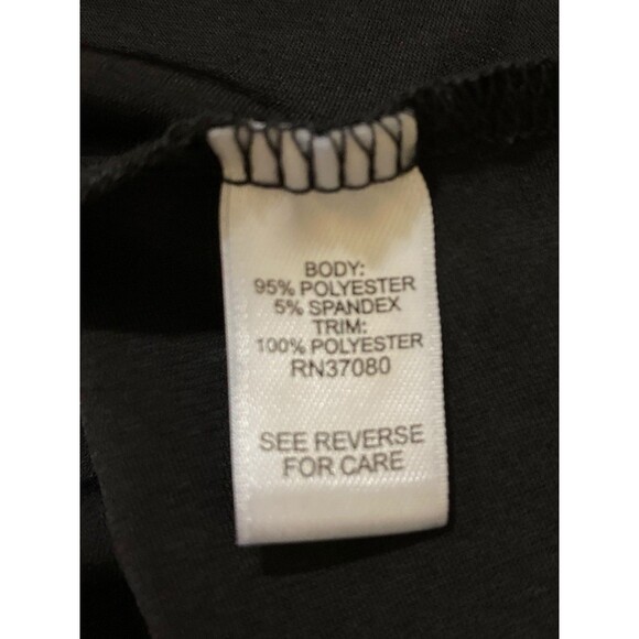 Cato Plus Sz 26/28 Black Asymmetric Sheer Hem Blouse 3/4 Sleeve Stretch Top NWT - Picture 4 of 12